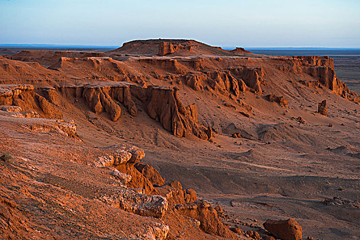 悬崖,戈壁沙漠,蒙古,亚洲