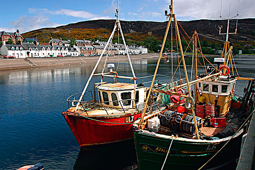 渔船,港口,高地,苏格兰