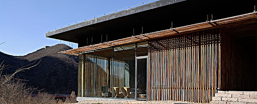 竹子,墙壁,房子,建筑师,2002年,局部,交谈,长城,京郊,使用,材质