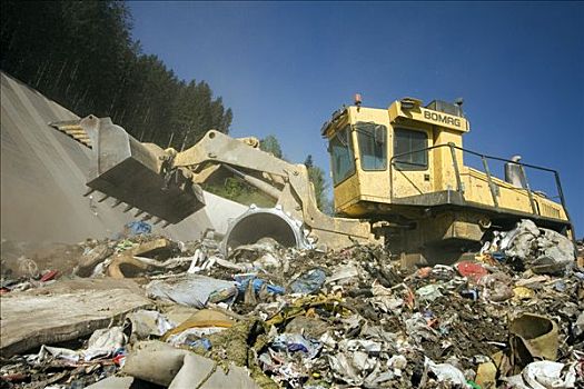 垃圾,垃圾车,处理,场所,奥地利