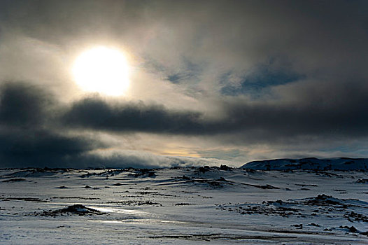冬季风景,风景,冰河,冰岛,高地,欧洲