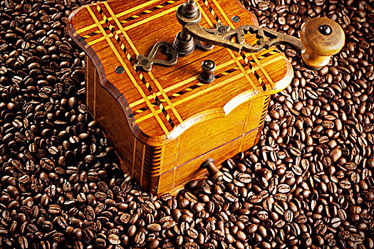 老式,咖啡研磨机