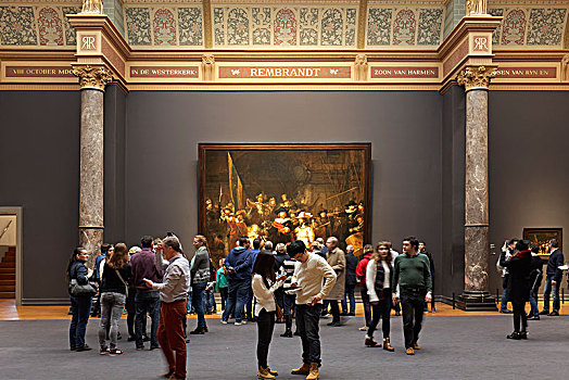 博物馆,正面,伦勃朗,荷兰国立博物馆,阿姆斯特丹,荷兰