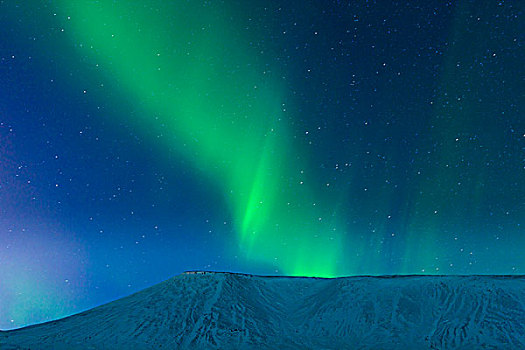 北极光,上方,冰岛