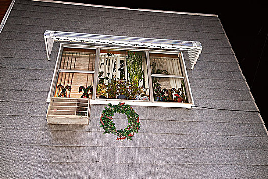 圣诞装饰,窗户