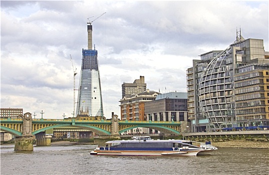 南华克,桥,现代建筑,伦敦,英国