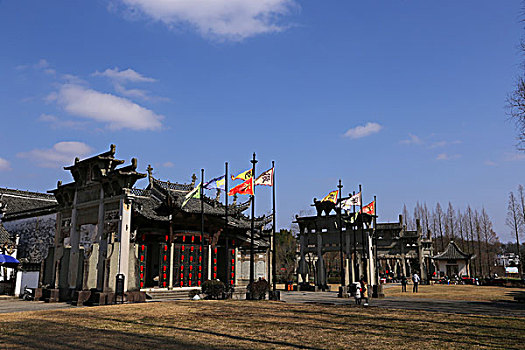 安徽,徽州,歙县,牌坊群,岩寺,春节,红灯笼,灯展