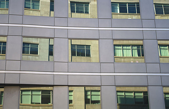 办公室,建筑,玻璃窗,反射,镜子,摩天大楼