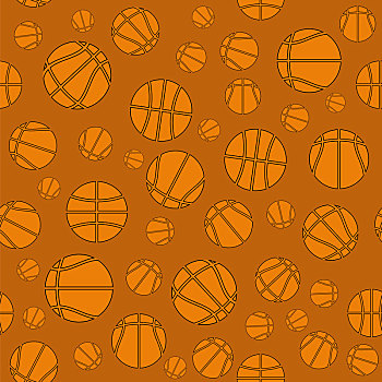篮球,创意,标识,无缝,图案