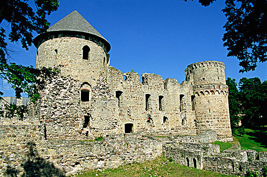 中世纪,城堡,拉脱维亚