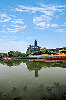 江苏镇江金山寺金山湖廊桥