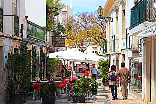 葡萄牙,阿尔加维,法若,步行街,城市,中心