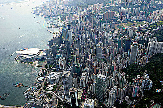 航拍,俯视,湾仔,快乐谷,香港