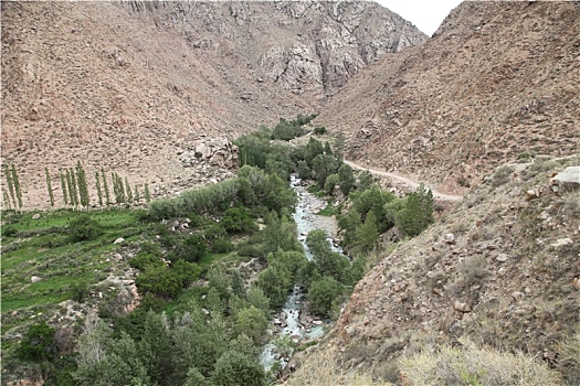 新疆哈密,天山河谷榆树沟美景