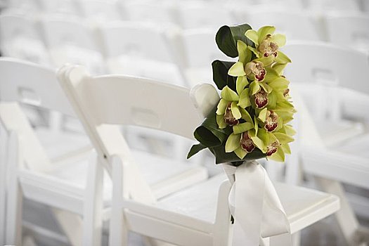 花,装饰,椅子,婚礼