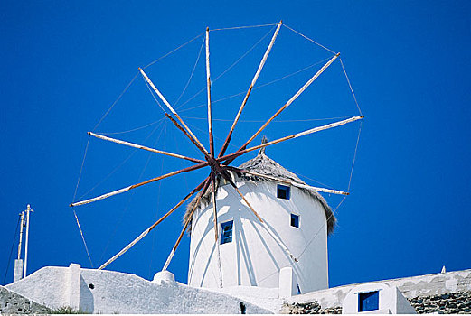 风车,锡拉岛,希腊