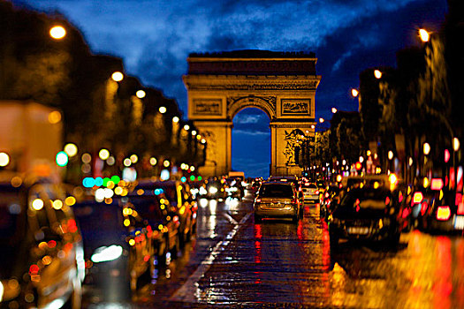 法国,巴黎,夜晚