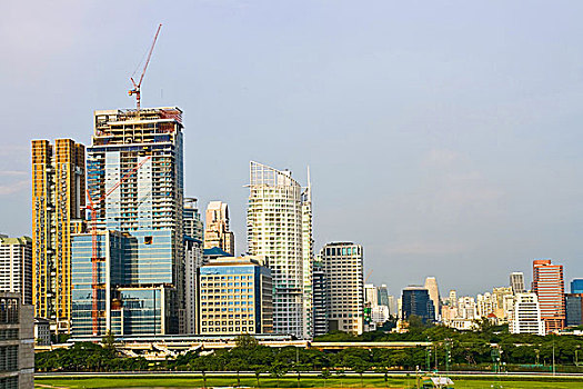 摩天大楼,写字楼,曼谷,泰国,绿色