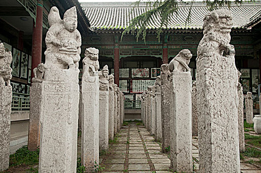 西安碑林博物馆雕塑藏品拴马石