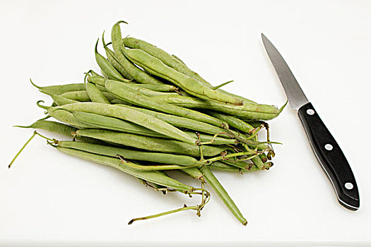 绿色,豆,刀