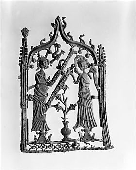 朝圣,徽章,展示,14世纪,艺术家,未知