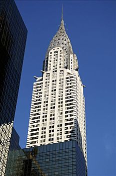 克莱斯勒大厦,蓝天,纽约,美国