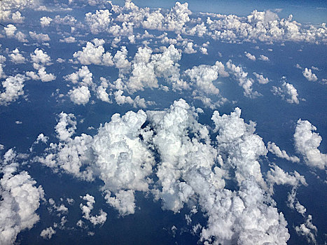万米高空俯视云彩