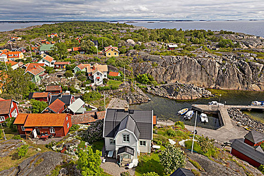 风景,岛屿,乡村,瑞典,欧洲