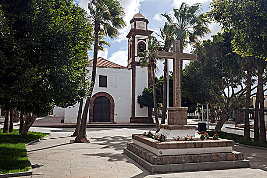教区教堂,安提瓜岛,富埃特文图拉岛,加纳利群岛,西班牙,欧洲