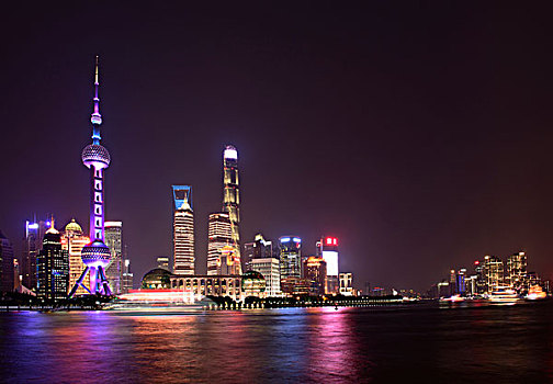上海陆家嘴金融中心夜景