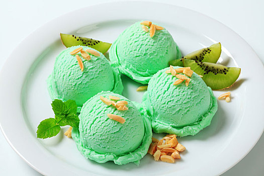 绿色,冰淇淋
