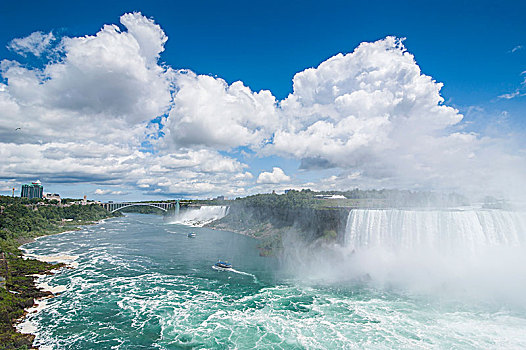美洲瀑布,婚纱瀑,尼亚加拉瀑布,安大略省,加拿大,北美