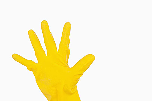 牵手,黄色,橡胶手套