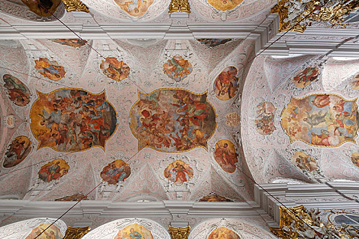 克拉根福,大教堂,天花板,壁画,卡林西亚,奥地利,欧洲