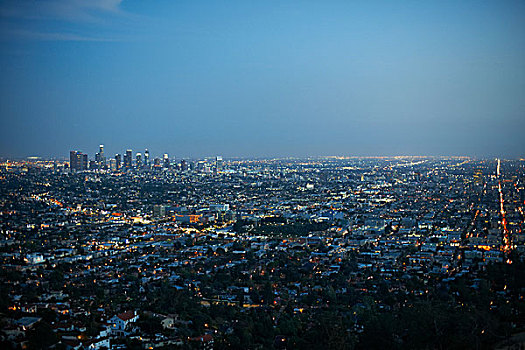 航拍,城市,洛杉矶,美国