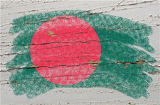 旗帜,孟加拉,低劣,木质,纹理,涂绘,粉笔