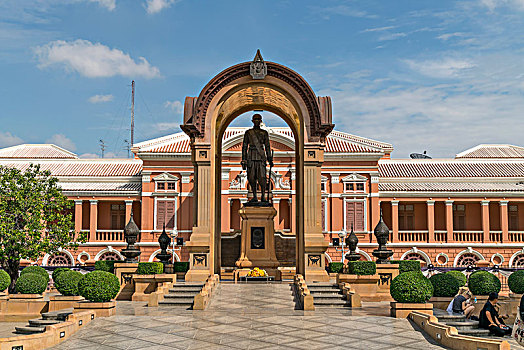 雕塑,国王,正面,宫殿,曼谷,泰国,亚洲