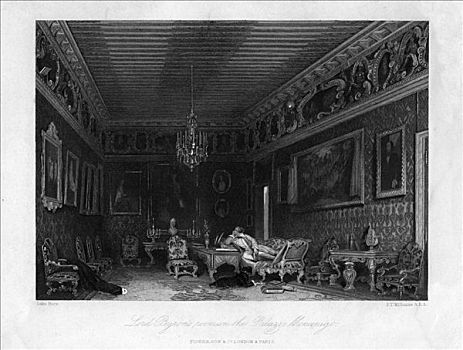 房间,邸宅,威尼斯,意大利,19世纪,艺术家