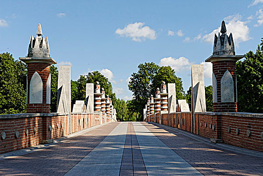大,桥,上方,溪谷,1778年,莫斯科,俄罗斯