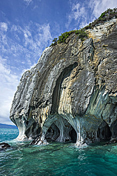 大理石,洞穴,湖,波多黎各,区域,智利,南美