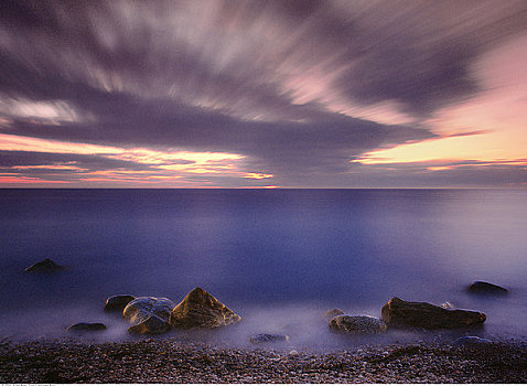 黃昏,格罗莫讷国家公园,北方,半岛,纽芬兰,加拿大