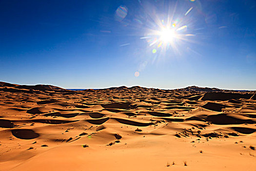 太阳,上方,却比沙丘,摩洛哥