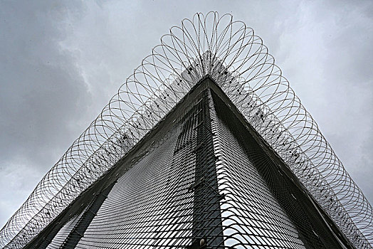 安全,栅栏,刺铁丝网,监狱,萨克森,德国,欧洲