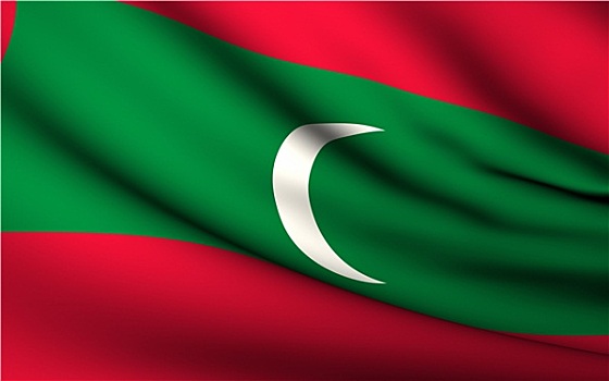 飞,旗帜,马尔代夫,国家,收集