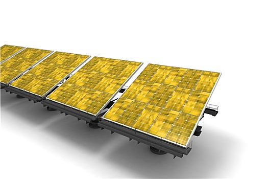 黄色,太阳能电池板