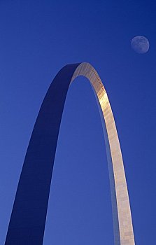 仰视,拱形,圣路易斯拱门,密苏里,美国