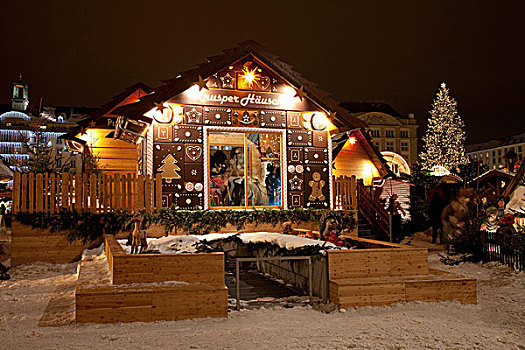 姜饼,房子,圣诞节,市场,德累斯顿,萨克森,德国,欧洲