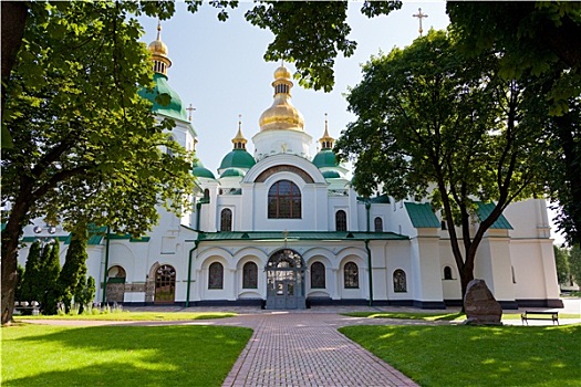 入口,圣徒,索菲亚,大教堂,基辅