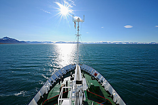 探险,船,海上,斯瓦尔巴特群岛,斯匹次卑尔根岛,挪威