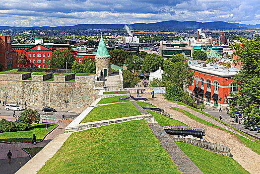 城墙,魁北克,魁北克省,加拿大,北美